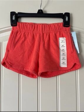 Cat & Jack Coral Terry Knit Shorts